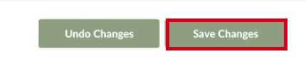The Save Changes button at the bottom of the page